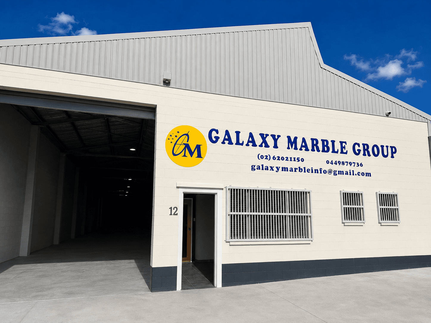 The Galaxy Marble Group workshop and yard in Girraween, NSW