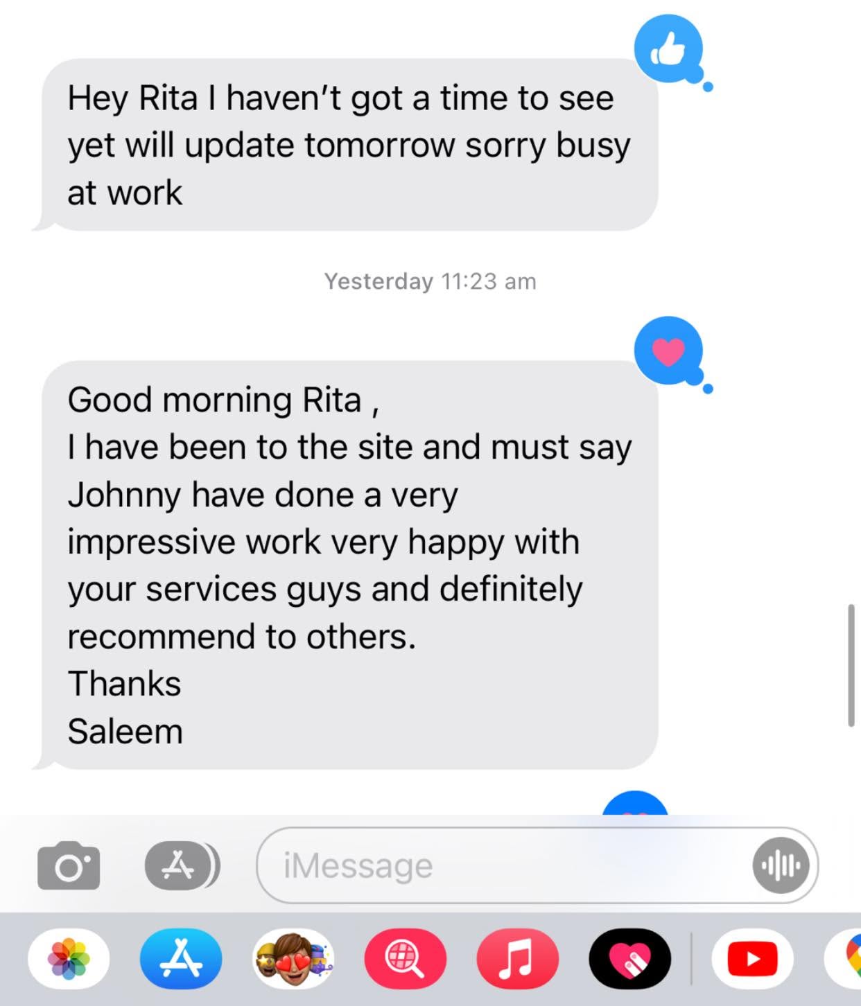 Customer review 1